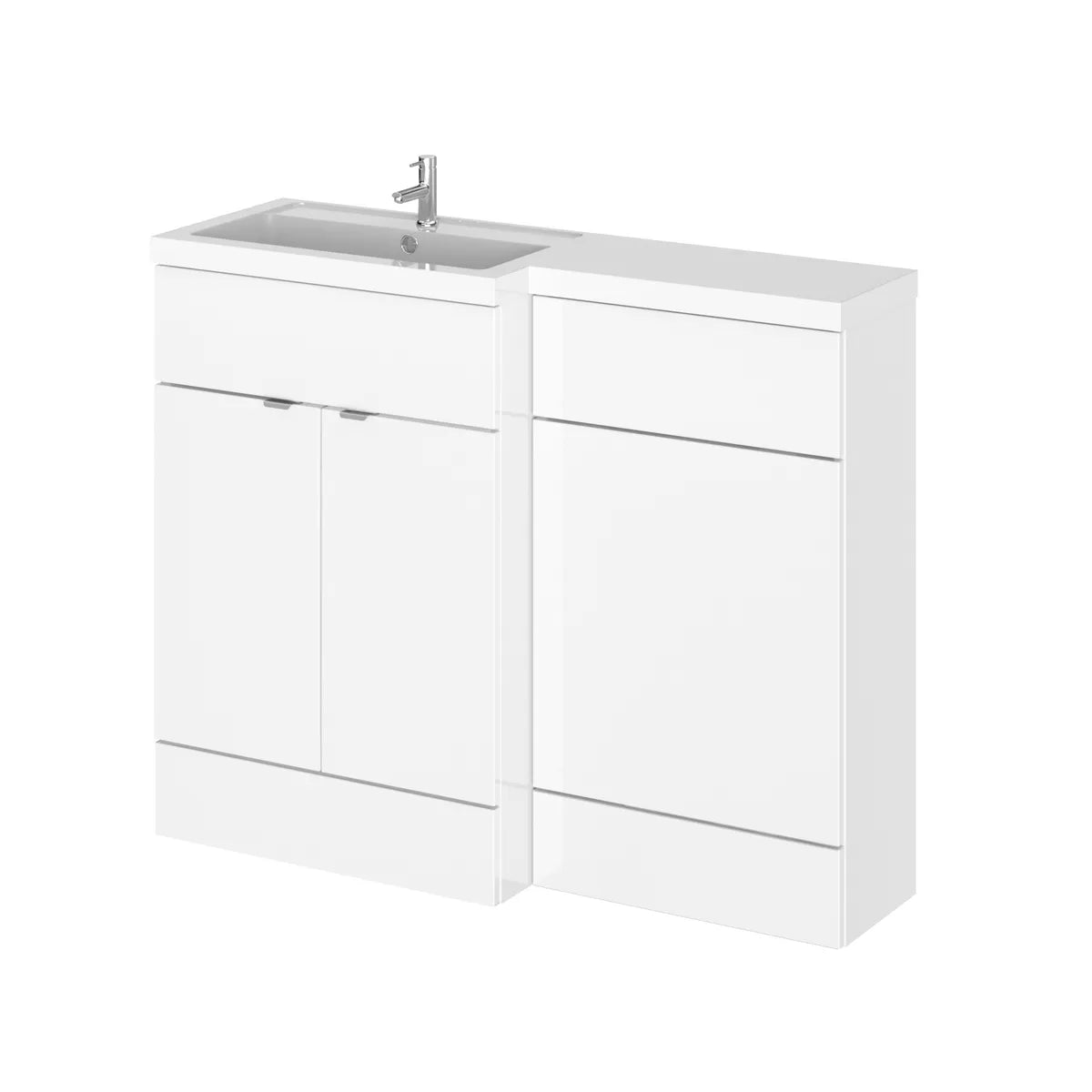 Shelby 1100mm Combined WC/Vanity Unit Left Hand - Gloss White