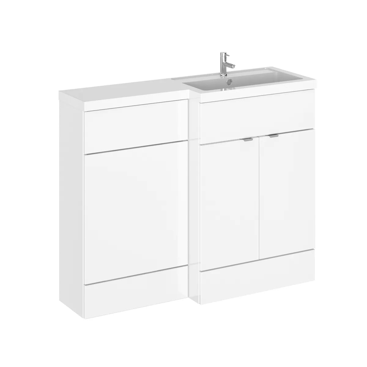 Shelby 1100mm Combined WC/Vanity Unit Right Hand - Gloss White