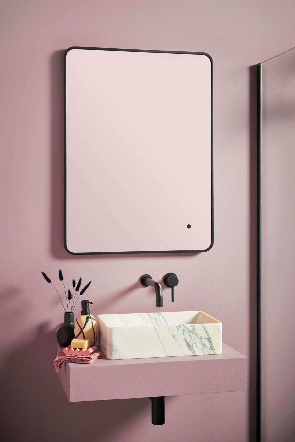 Solis 500x700mm LED Demister Mirror - Black