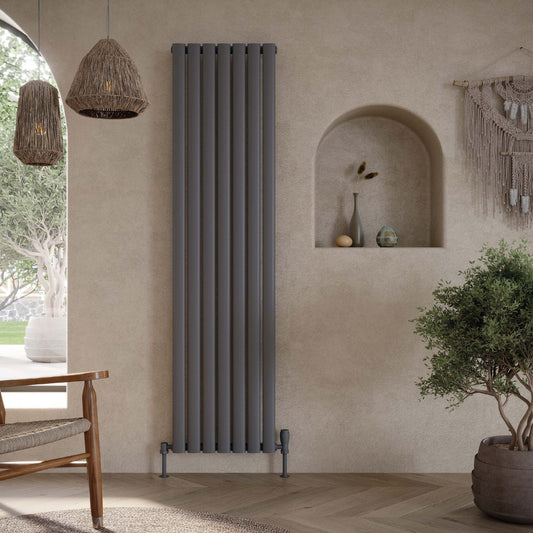 Aspect 413x1800mm Designer Radiator Single - Anthracite
