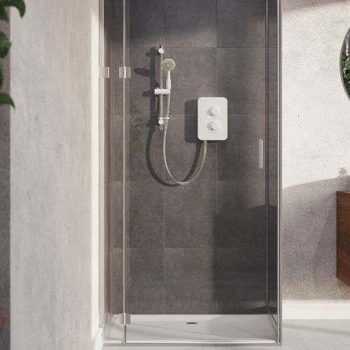 Aqualisa E2 APL Elect Shwr 3 Mode Handset 10.5kW Mulltifit White