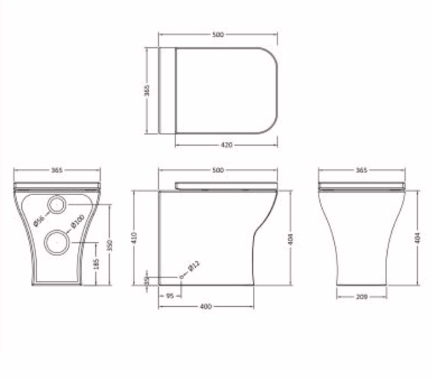 Brava Fully Back to Wall Toilet Pan