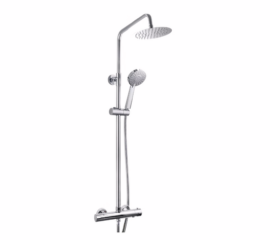 Vittorio Rosetti Round Rainhead Bar Mixer Shower - Chrome