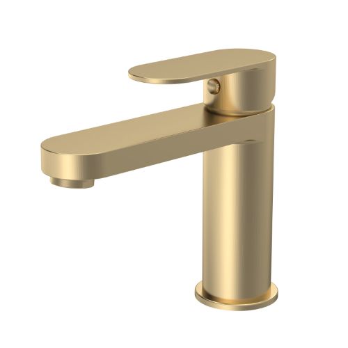 Lela Basin Mixer & Waste - Brushed Brass