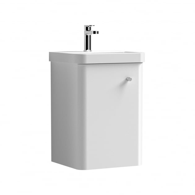 Alto 400mm Wall Mounted Vanity Unit & Basin - Gloss White