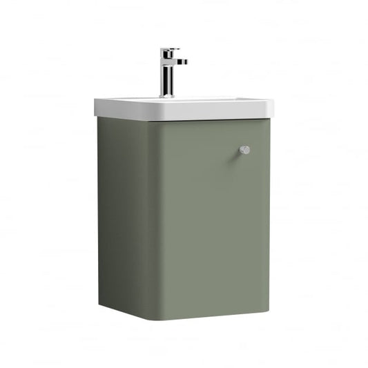 Alto 400mm Wall Mounted Vanity Unit & Basin - Sage Green