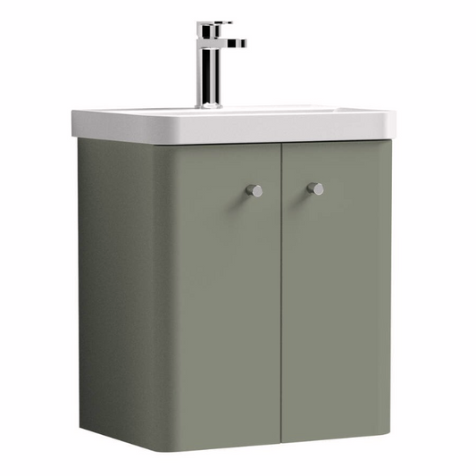 Alto 500mm Wall Mounted Vanity Unit - Sage Green