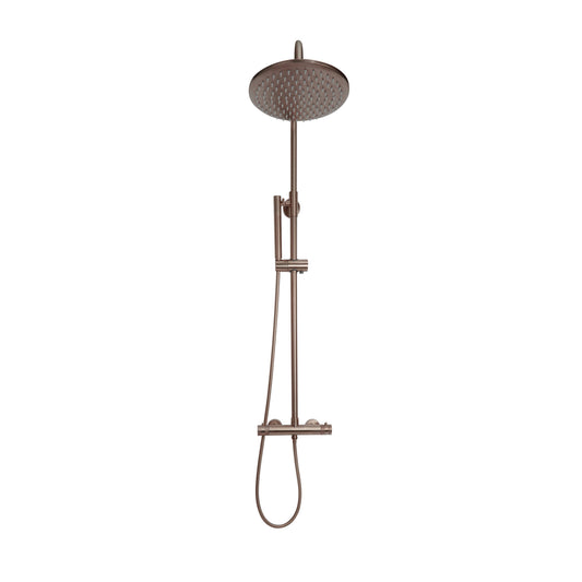 Pinnacle Rainhead Shower Bar Mixer - Brushed Bronze