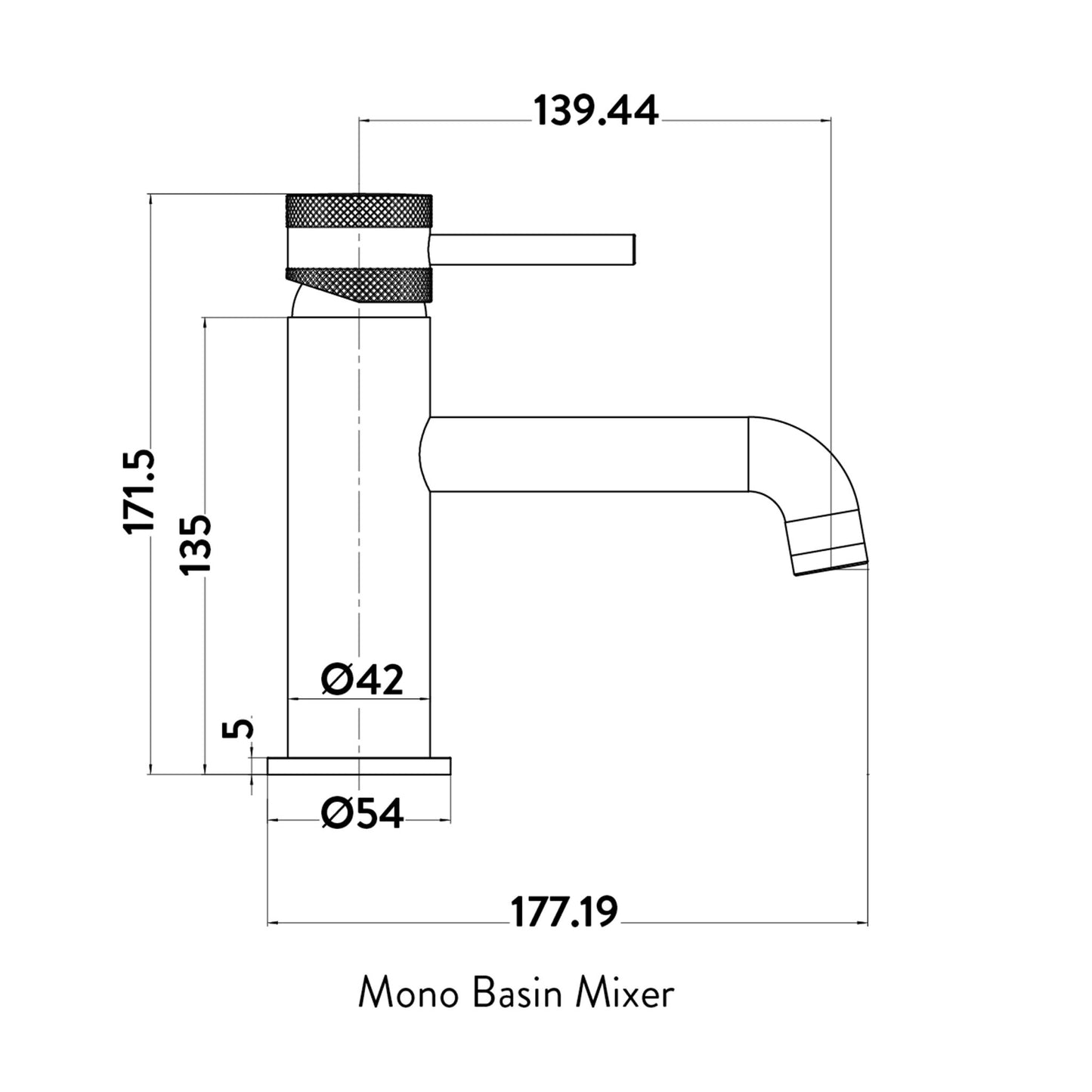 Pinnacle Basin Mixer - Black
