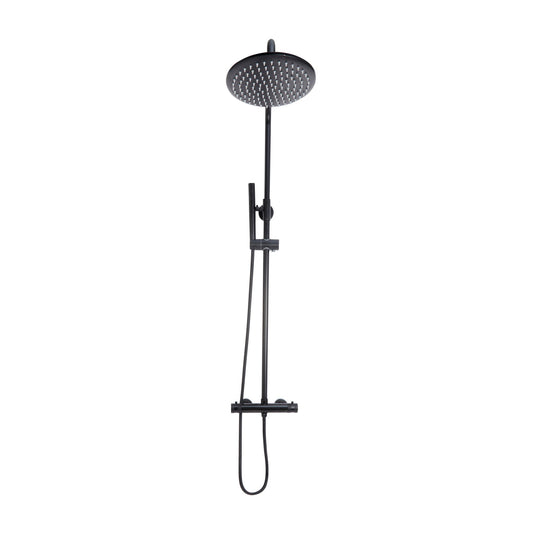 Pinnacle Rainhead Shower Bar Mixer - Black
