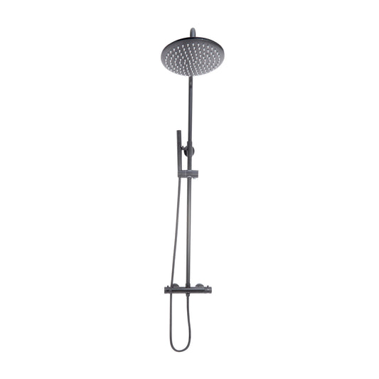 Pinnacle Rainhead Shower Bar Mixer - Gunmetal