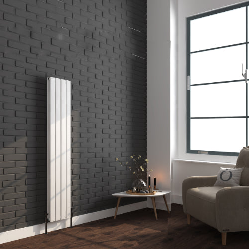 Novo 300x1600mm Double Vertical Radiator - White
