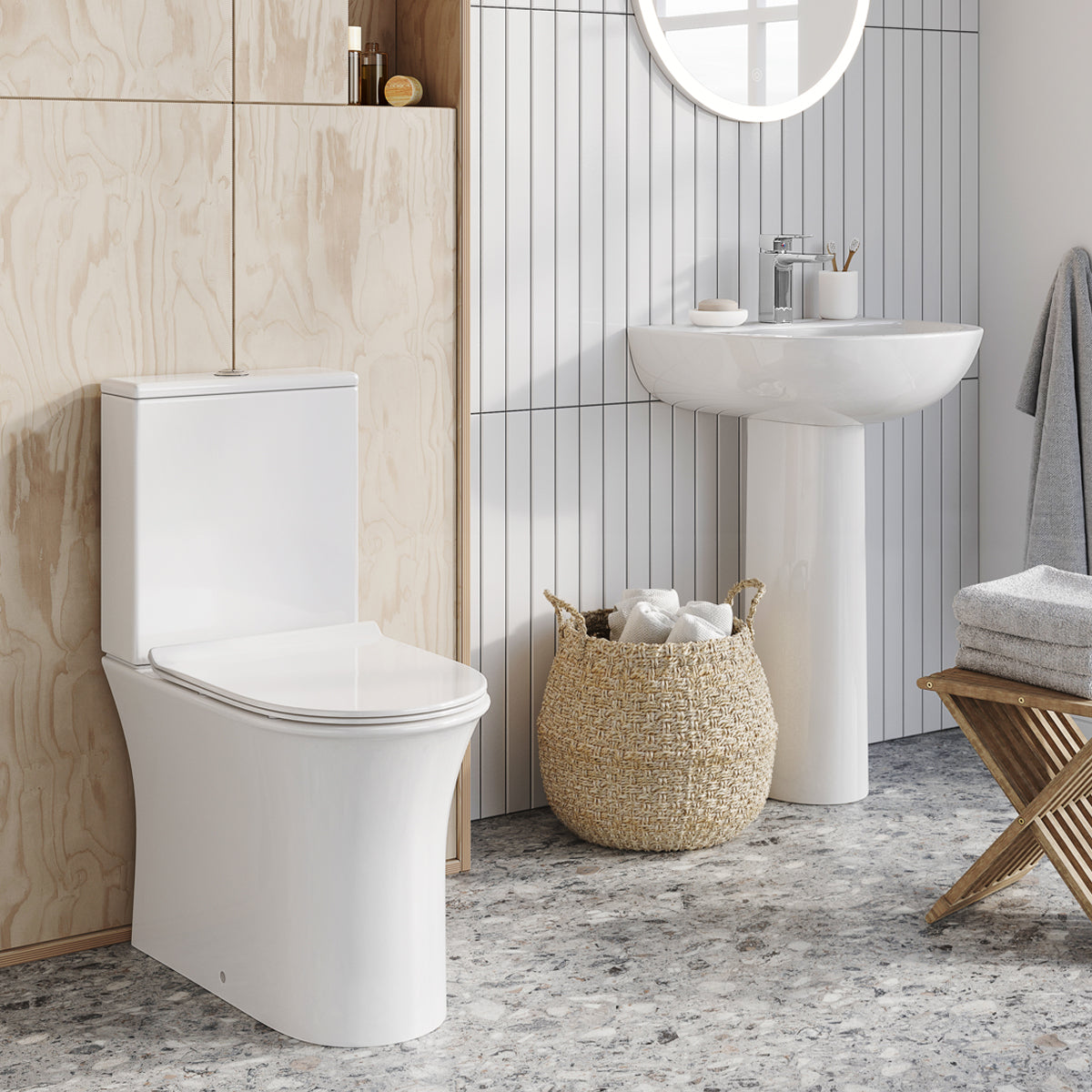 Linea Comfort Height Rimless Toilet & Seat