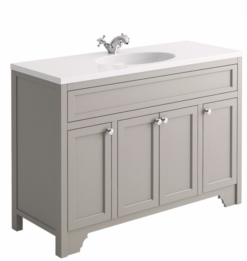Kensington 1200mm Floorstanding Vanity Unit & Basin - Dove Grey