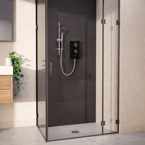 Aqualisa E2 Electric Shower With 3 Mode Handset 9.5kW Black