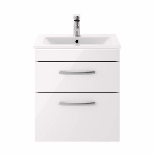 Emily 500mm 2 Drawer Wall Mounted Vanity Unit & Basin