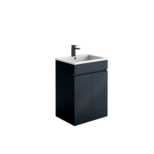 Siena 600mm 2 Door Vanity Unit & Basin - Anthracite