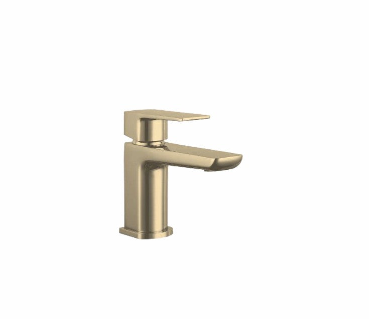 Elio Compact Basin Mixer & Waste - Brushed Brass