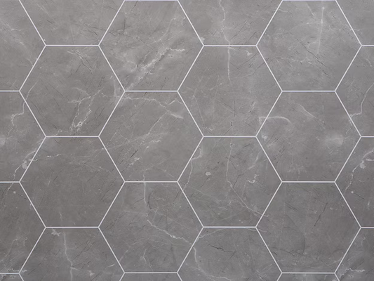 1m PVC Wall Panel - Grey Hexagonal Tile Effect