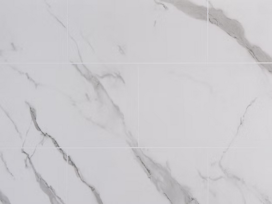 1m PVC Wall Panel - Carrara Marble Tile effect