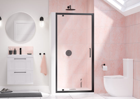 Eclipse Pivot Shower Door - Black