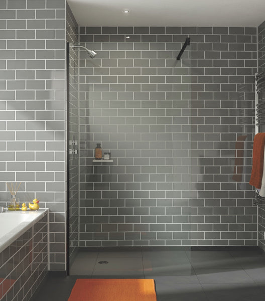 SenseWare 1400mm Wetroom Screen - black