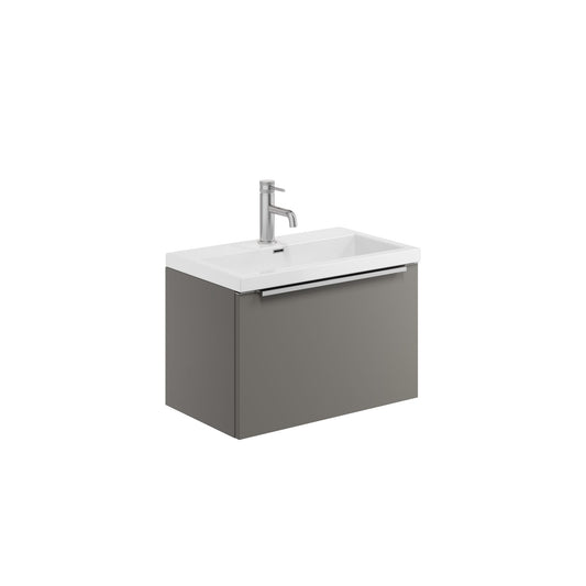 Velora 600mm Wall Mounted Vanity Unit & Basin - Dove Grey