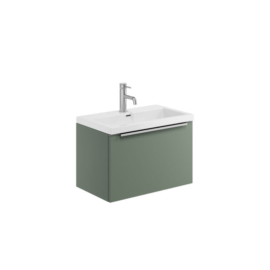 Velora 600mm Wall Mounted Vanity Unit & Basin - Sage Green