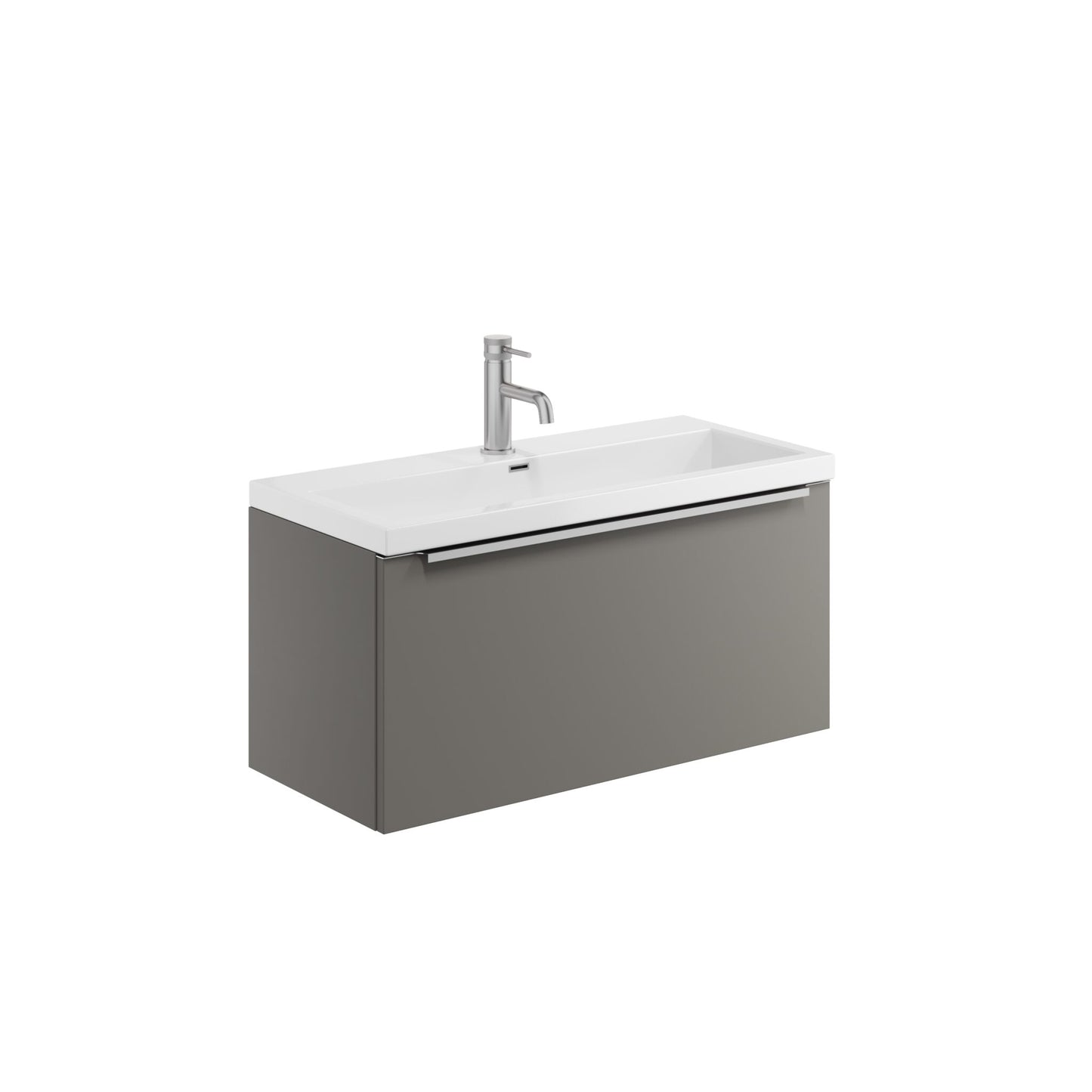 Velora 800mm Wall Mounted Vanity Unit & Basin - Dove Grey