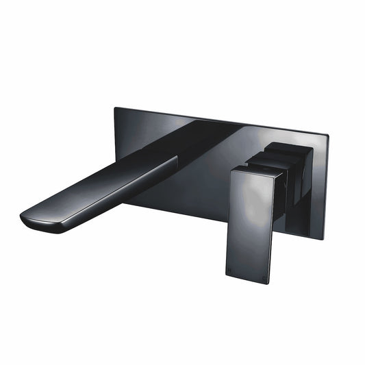 Lorenzo Wall Mounted Bath Filler - Black
