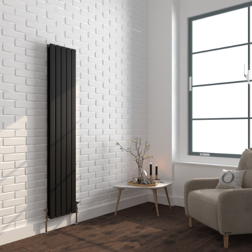 Novo 300x1600mm Double Vertical Radiator - Black