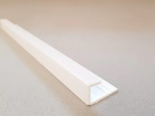 10mm PVC End Trim - White