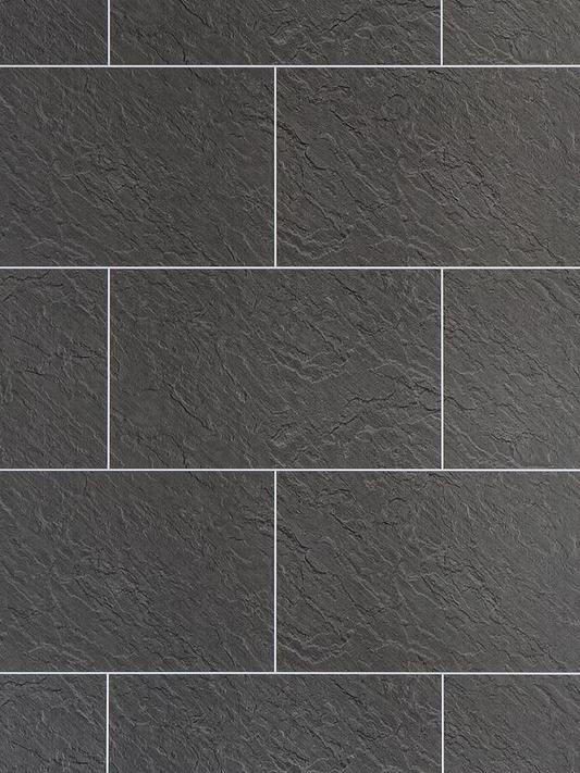1m PVC Wall Panel - Grey Slate Tile Effect