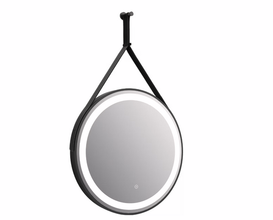 Aveline Round LED Mirror with Demister & Colour Change - Black