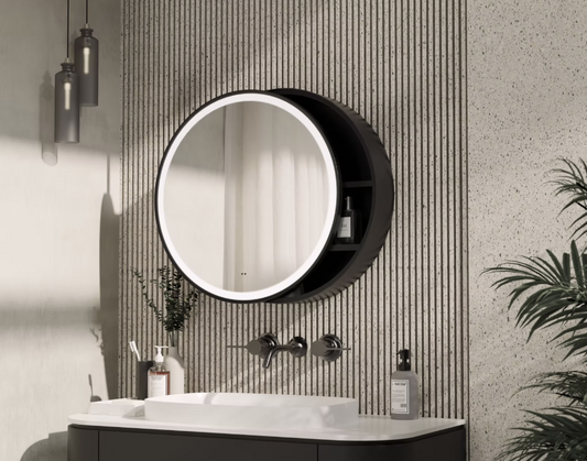Round LED Mirror Cabinet with Demist