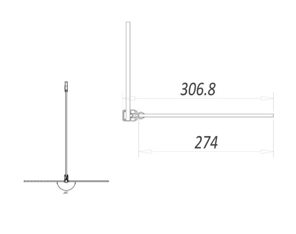 Sense8 Wetroom Screen Flipper Panel - Brushed Brass