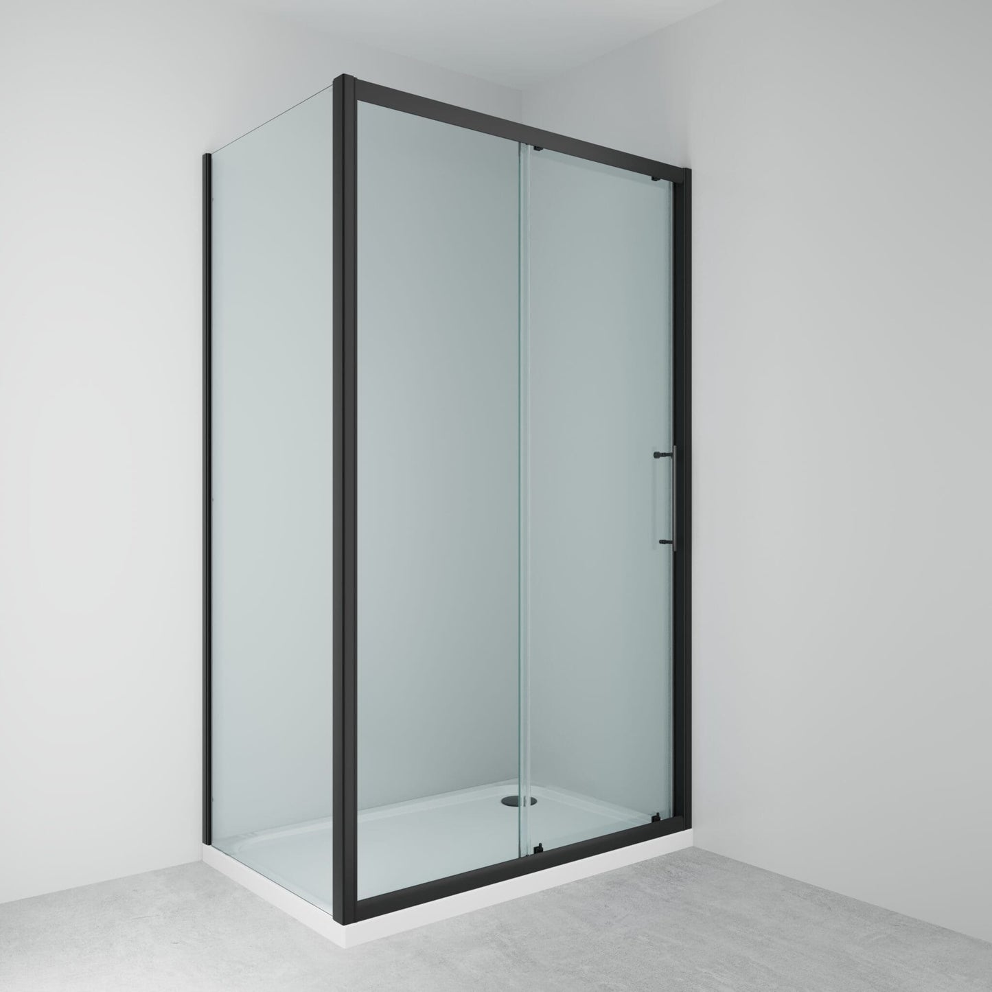 1200mm Sliding Shower Door - Black