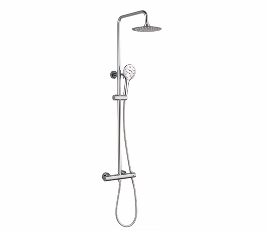 Vittorio Rosetti Signature Round Thermostatic Rainhead Bar Mixer Shower - Chrome