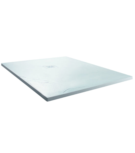SenseWare 1200x900mm Slate Shower Tray & Waste - White