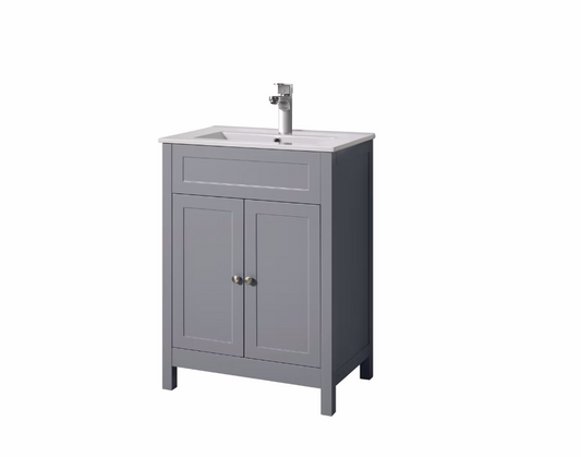 Varenna 600mm 2 Door Floorstanding Vanity Unit & basin - Moonstone